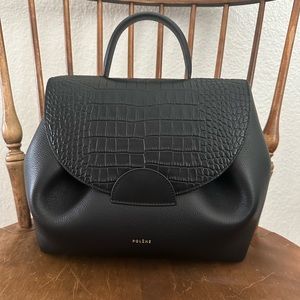 🛑SALE!!!🛑Polene Numero Un Faux Crocodile Black Bag